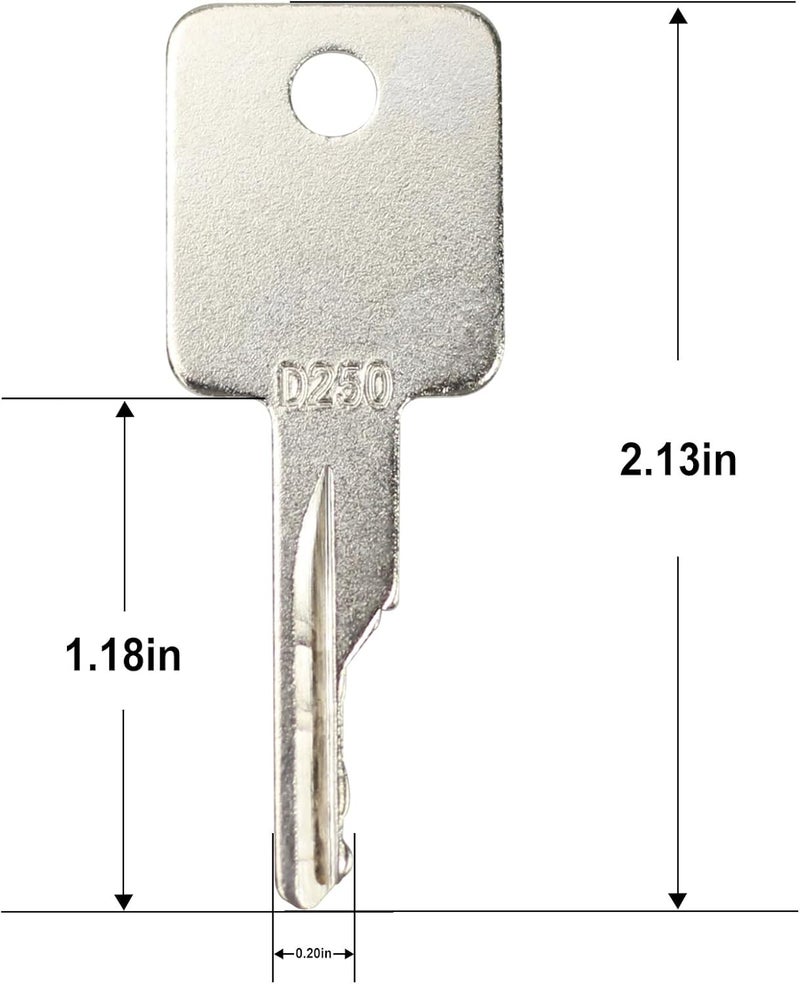 gradora 6693241 6PCS Ignition Keys Replacement for Bo-bcat TER-ex GRO-ve JL-G Br-oce Ditch Witch Heavy Equipment 307852A1 6709527 714602 A77313 D250 - Image 5